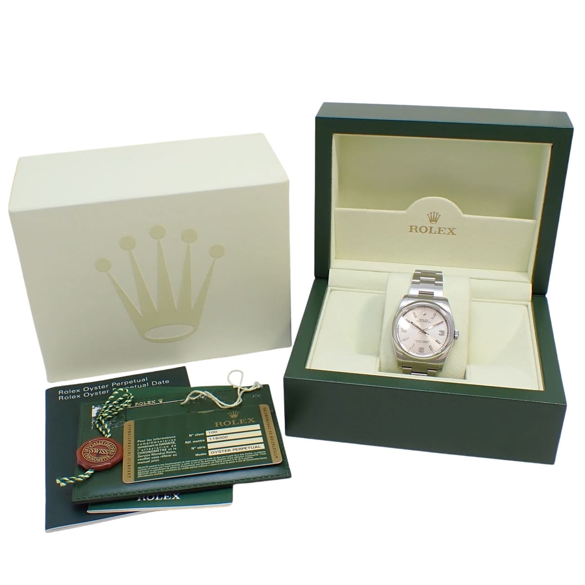 Oyster Perpetual 116000 SS G-number Silver Automatic Men's