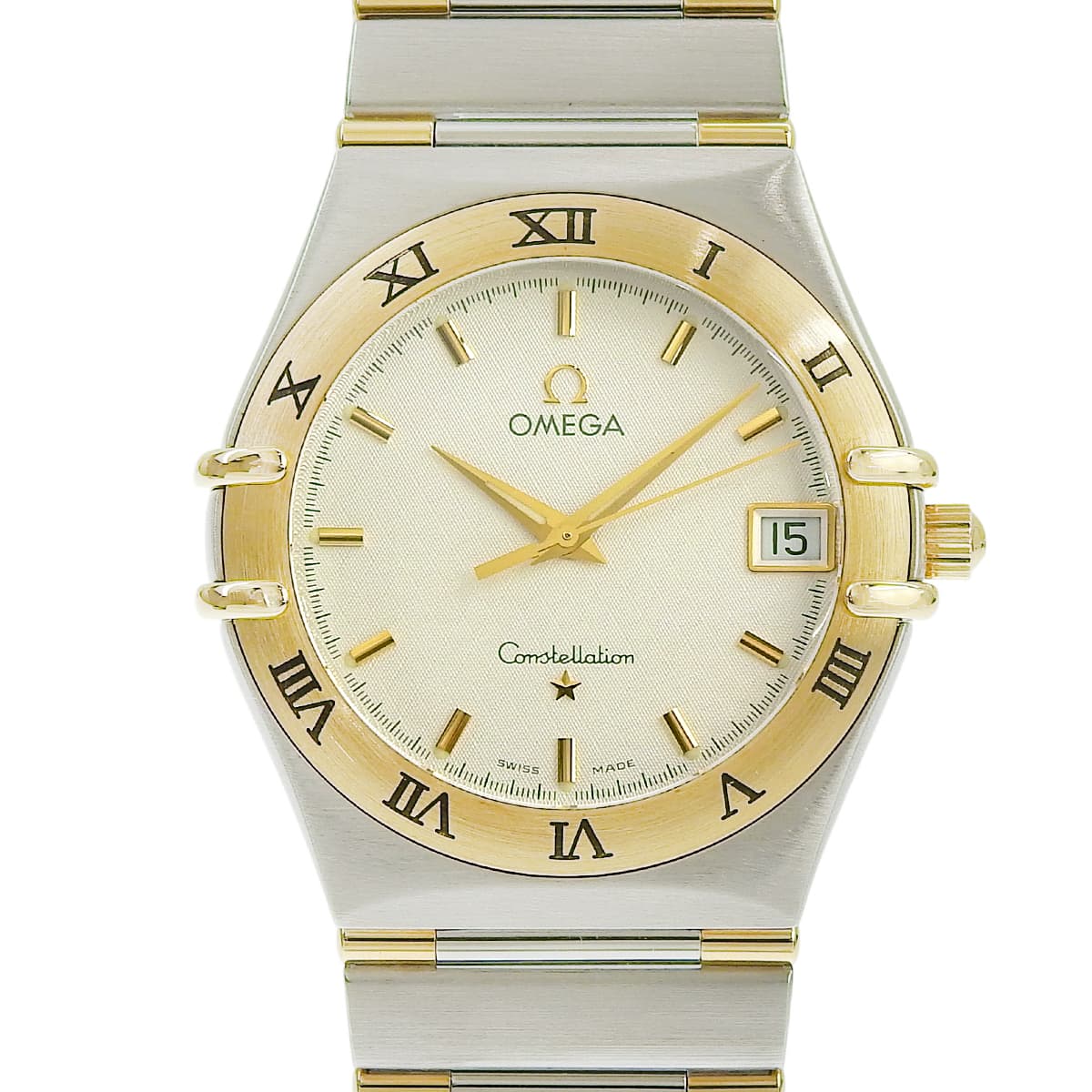 コンステレーション 1312.30 YG/SS ホワイト クオーツ メンズ