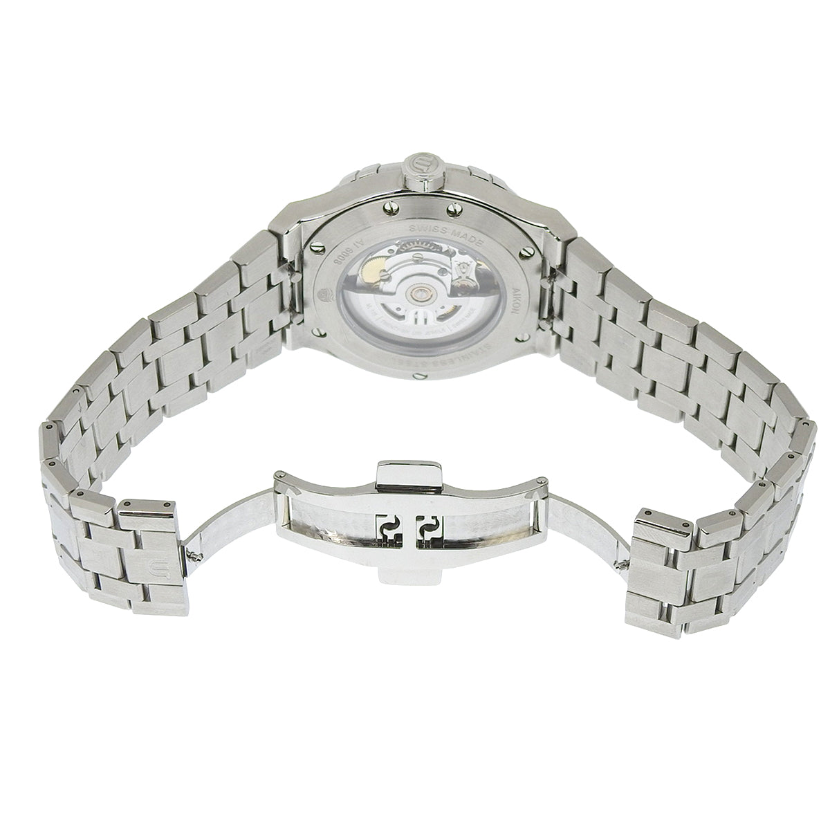 Aikon Automatic Date AI6008-SS002-330-1 Stainless Steel Clou de Paris Automatic Men's Watch