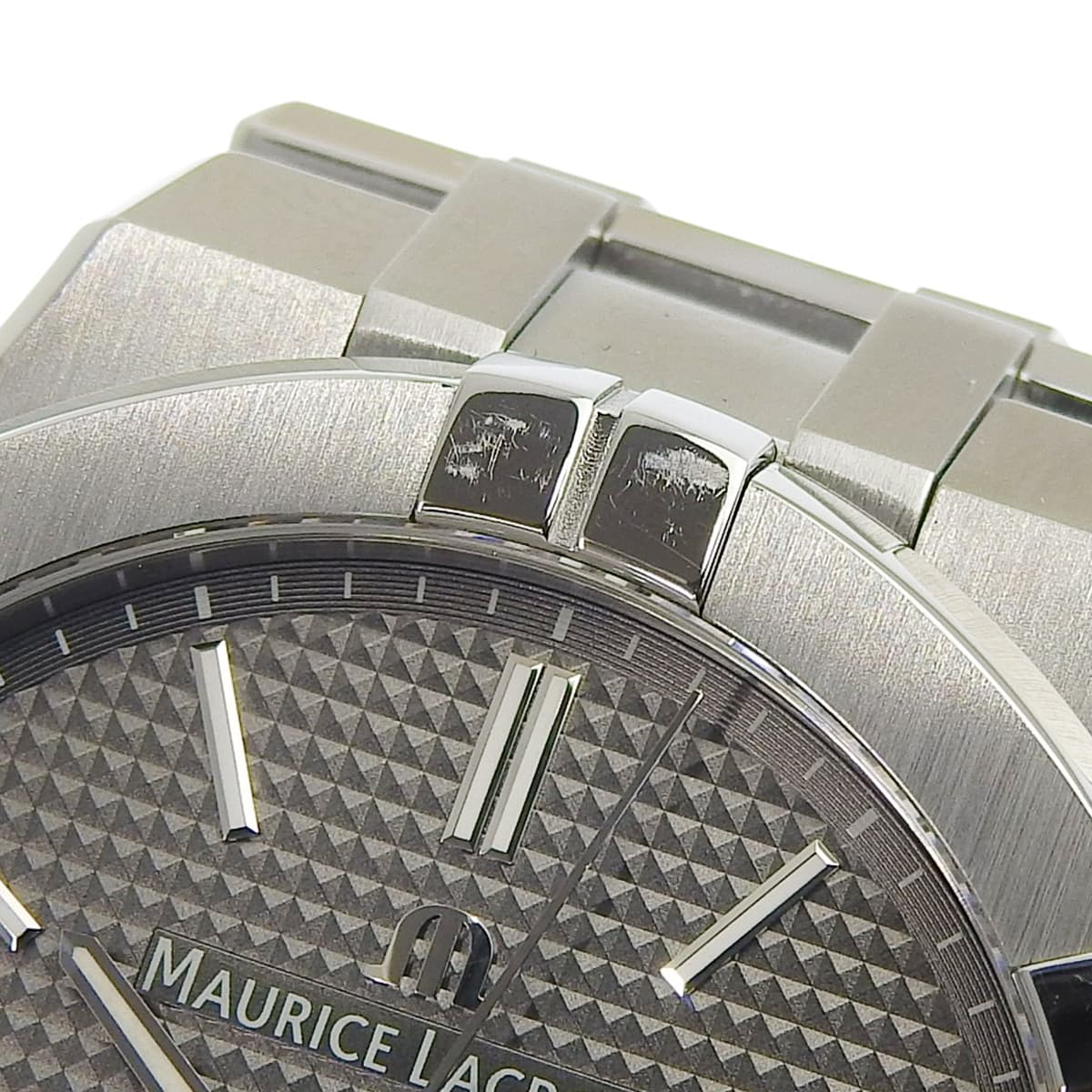 Aikon Automatic Date AI6008-SS002-330-1 Stainless Steel Clou de Paris Automatic Men's Watch