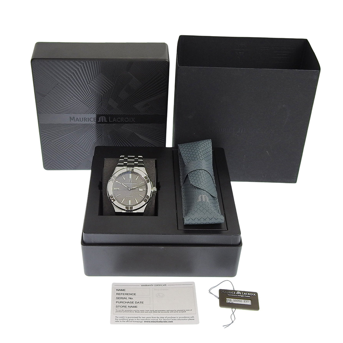 Aikon Automatic Date AI6008-SS002-330-1 Stainless Steel Clou de Paris Automatic Men's Watch