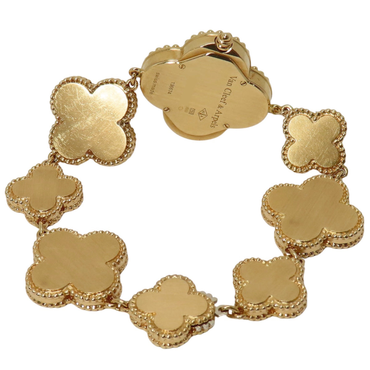 Alhambra 136674 YG White Shell Dial Quartz Women's