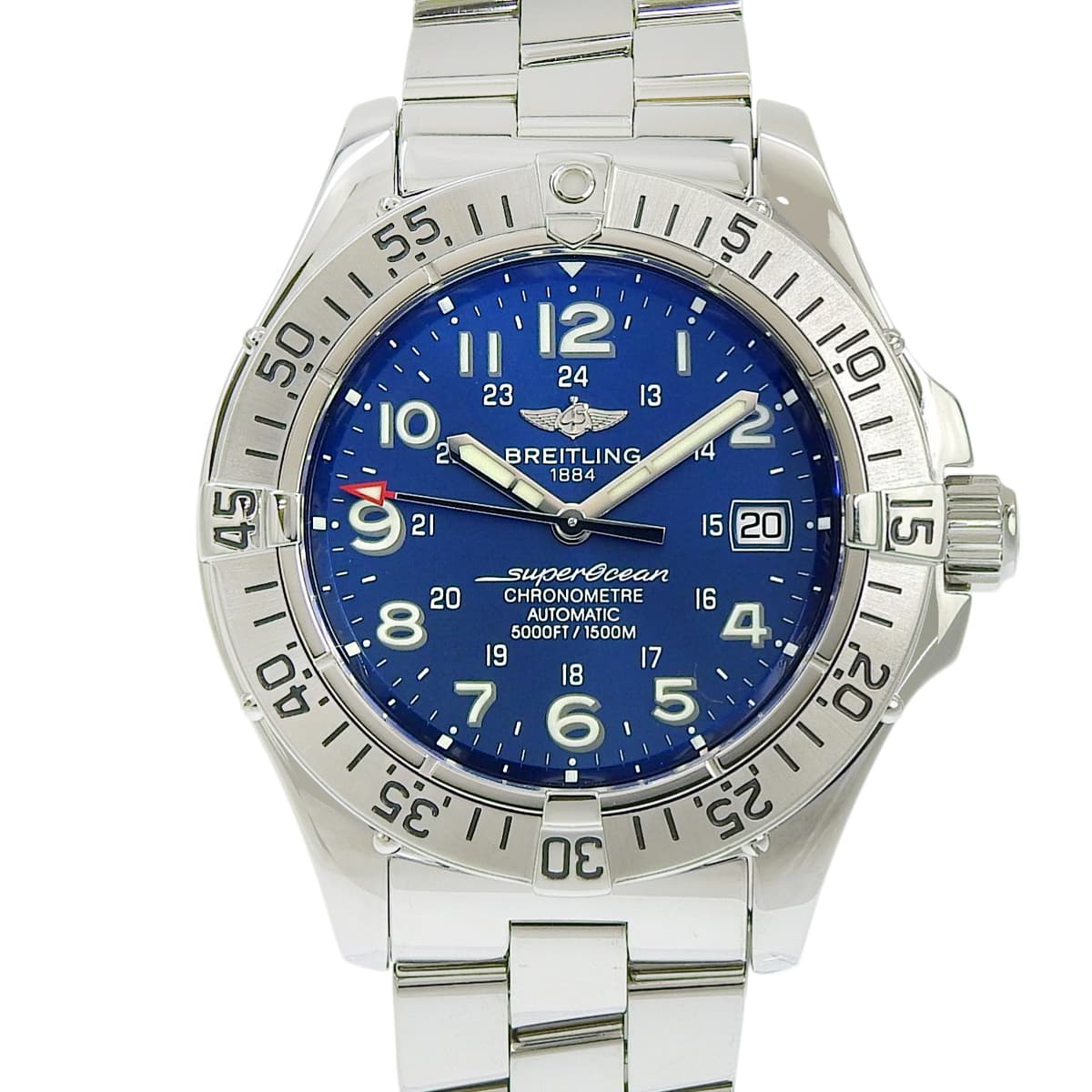 超级海洋 A17360/A183C89PRS 不锈钢 蓝色 自动上链 男士腕表