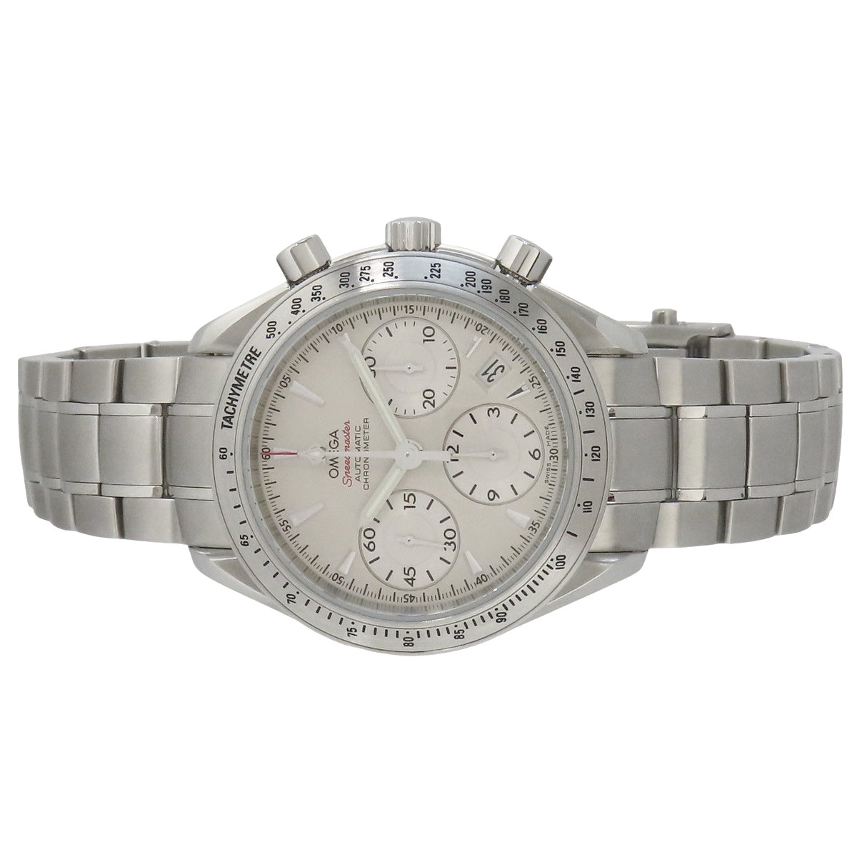 Speedmaster Date 323.10.40.40.02.001 SS Off-White Automatic Men's Watch