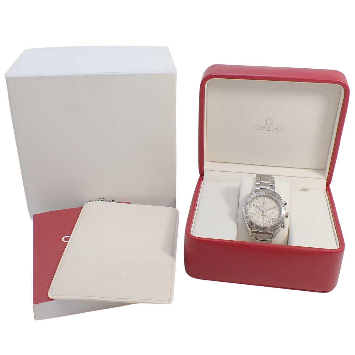 Speedmaster Date 323.10.40.40.02.001 SS Off-White Automatic Men's Watch