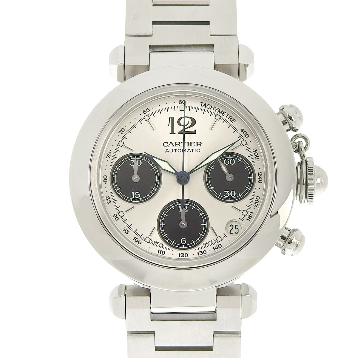 Pasha C Chronograph W31048M7 Stainless Steel Silver Automatic Men's