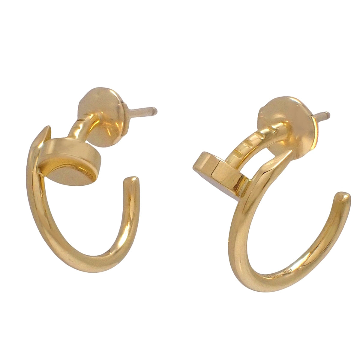 Juste un Clou Hoop Earrings, Small Model, 18K Yellow Gold, 5.2g