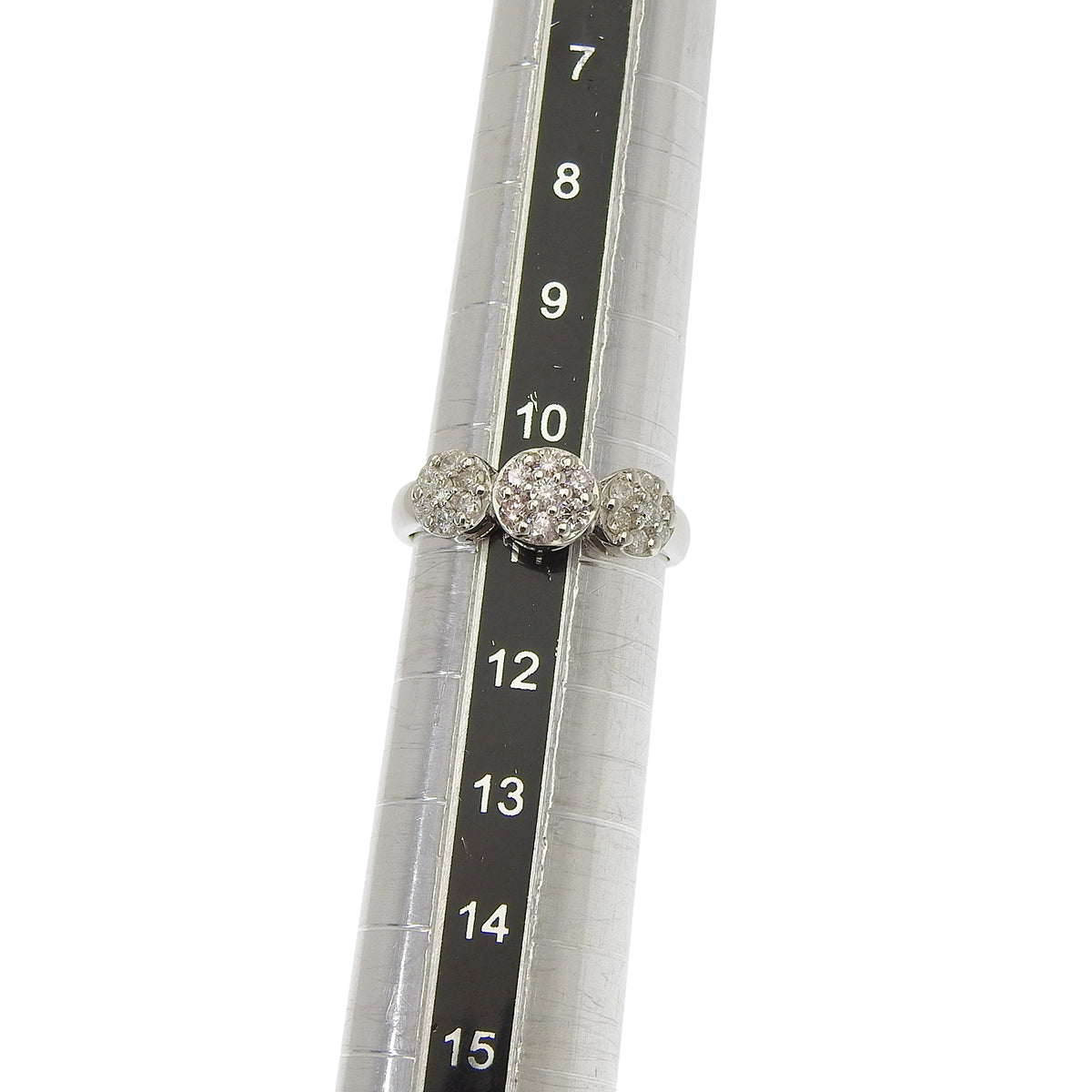 三越粉钻戒指,PD0.20/D0.30,铂金Pt900,5.5克