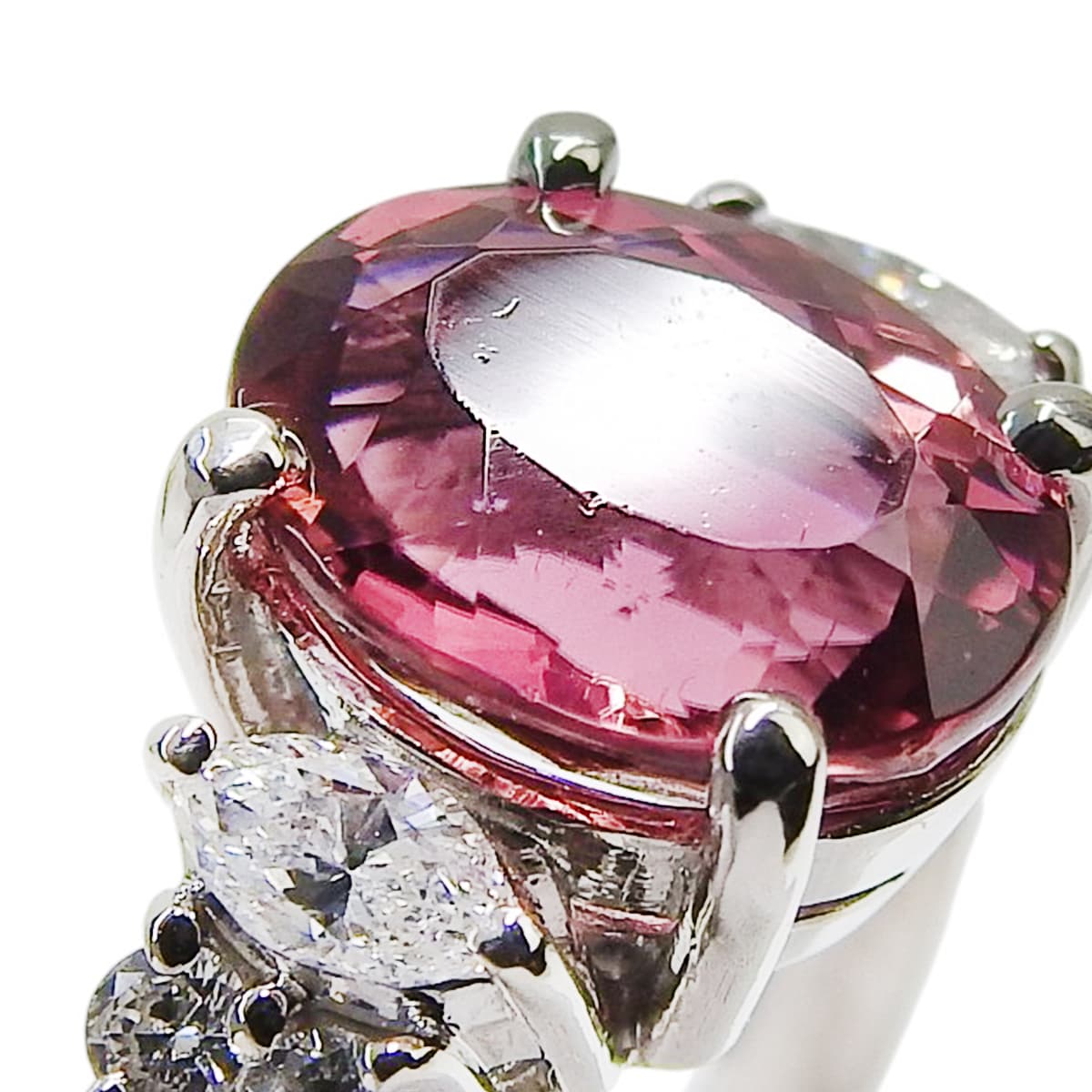 ピンクトルマリンリング T2.87/D0.44 プラチナ Pt900 7.2g
