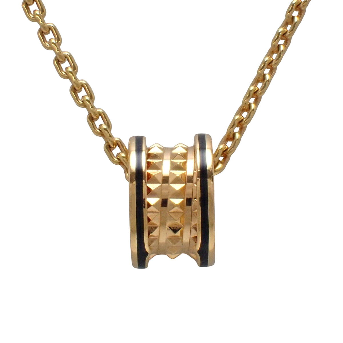 B.zero1 Necklace Pink Gold K18PG Ceramic CE 27.1g