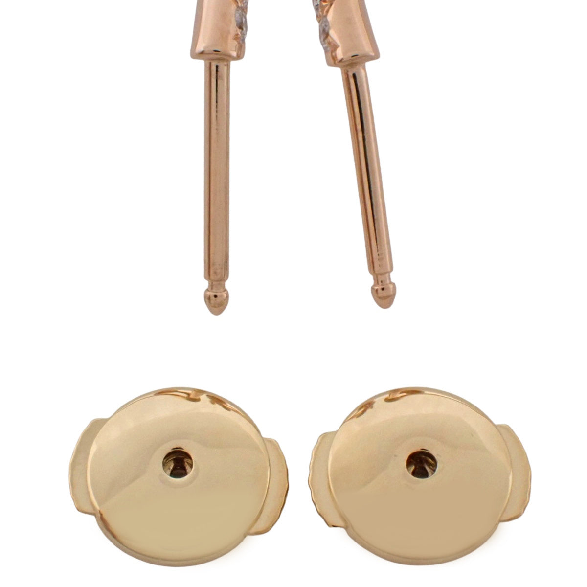 Juste un Clou hoop earrings, large model, pavé, 18K pink gold