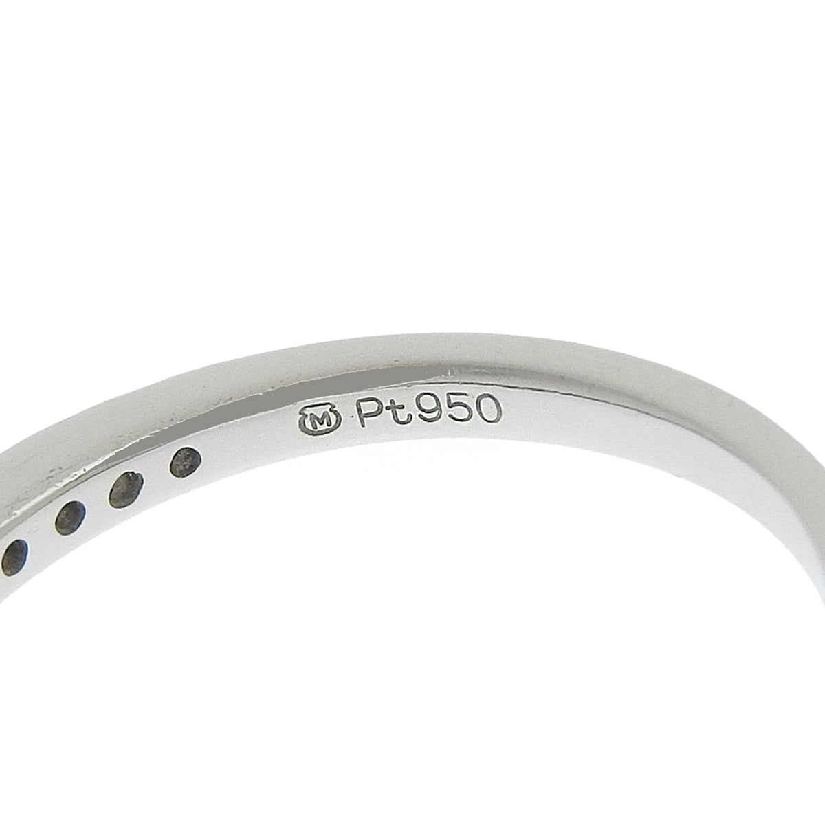 Half Eternity Ring Diamond D0.13 Platinum Pt950 Size 13.5(53.5) 3.5g