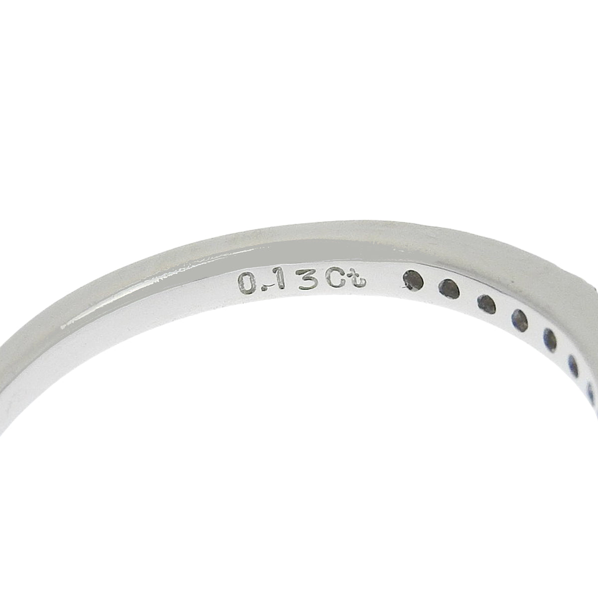 Half Eternity Ring Diamond D0.13 Platinum Pt950 Size 13.5(53.5) 3.5g