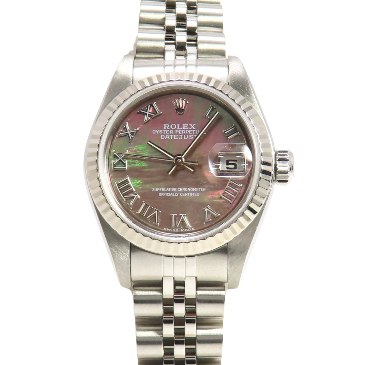 デイトジャスト 79174NR WG/SS F番 ブラックシェル ローマン文字盤 ブラック 自動巻き レディース