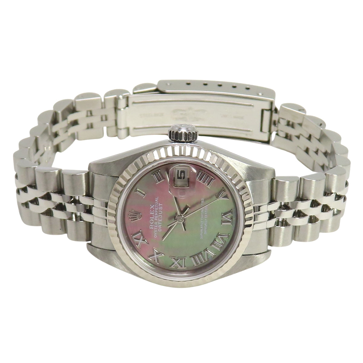 デイトジャスト 79174NR WG/SS F番 ブラックシェル ローマン文字盤 ブラック 自動巻き レディース