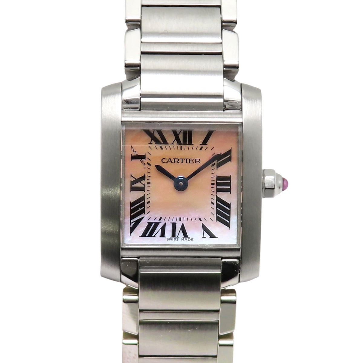 タンクフランセーズSM W51028Q3 SS ピンクシェル文字盤 ピンク クオーツ レディース