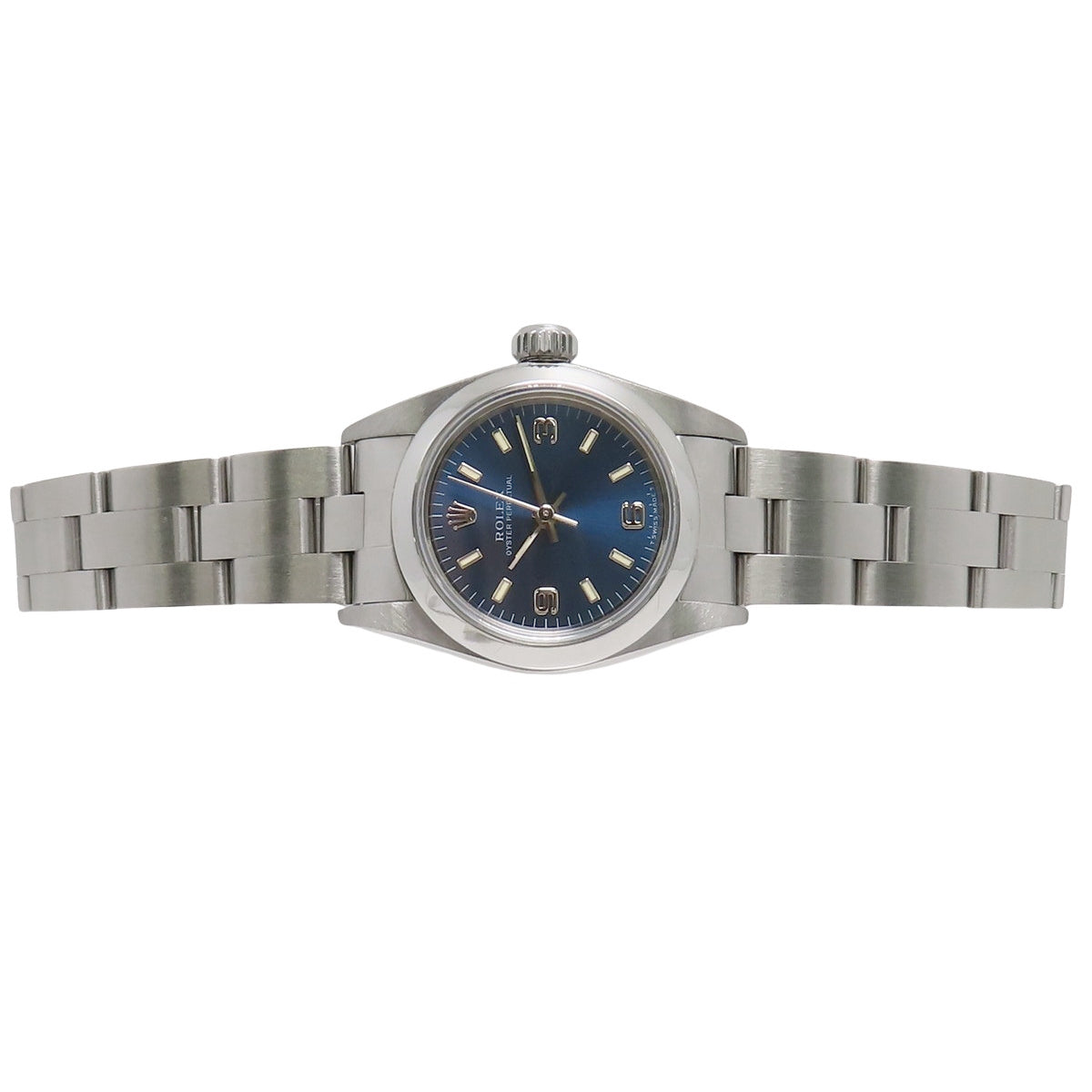 オイスターパーペチュアル 67180 SS U番 ネイビー 自動巻き レディース