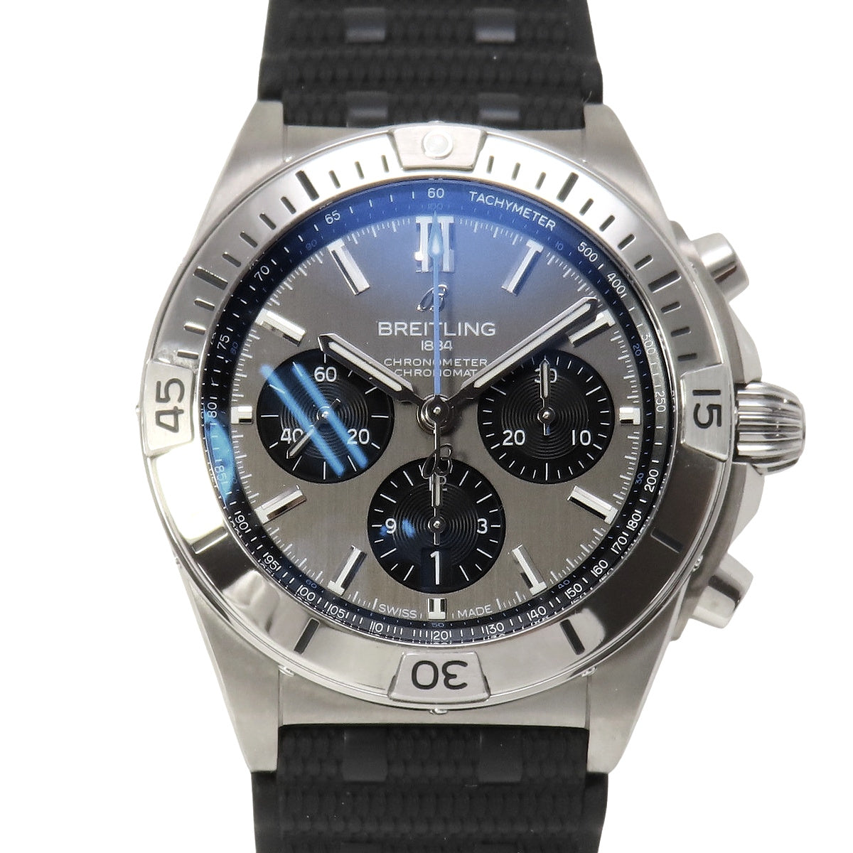 クロノマット B01 42 EB0134 TI/ラバー グレー 自動巻き メンズ