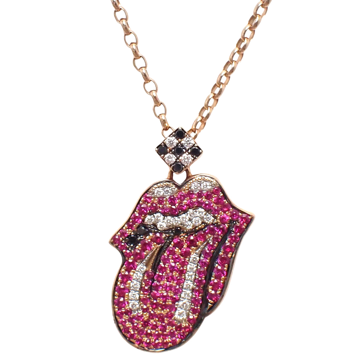 ENUOVE The Rolling Stones Necklace Pink Gold K18PG 13.4g