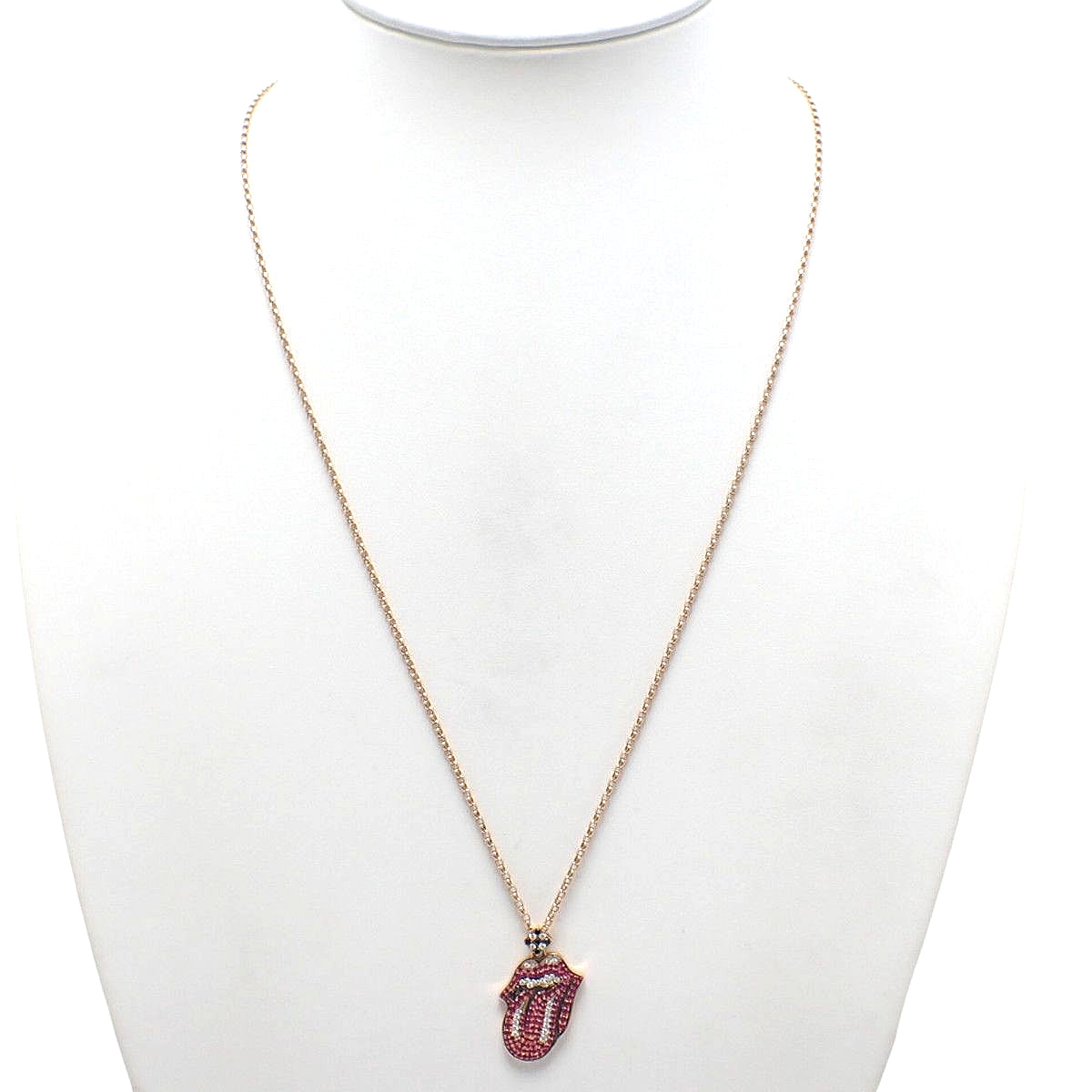 ENUOVE ザ・ローリング・ストーンズ ネックレス ピンクゴールド K18PG 13.4g