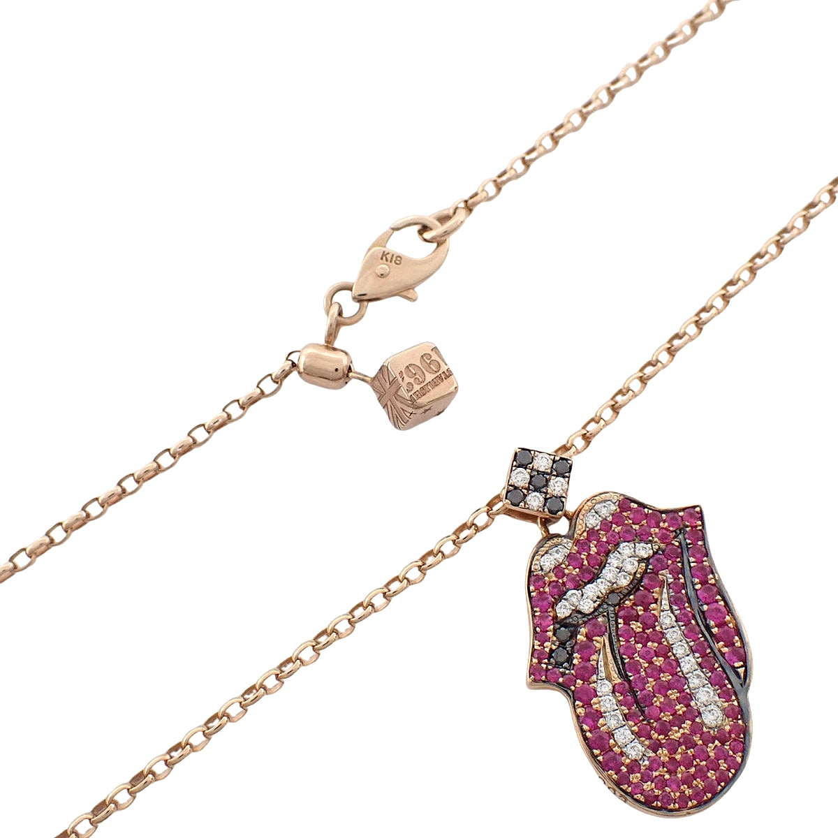 ENUOVE ザ・ローリング・ストーンズ ネックレス ピンクゴールド K18PG 13.4g