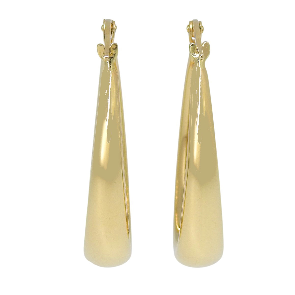 18K黄金圈形耳环,重3.3克