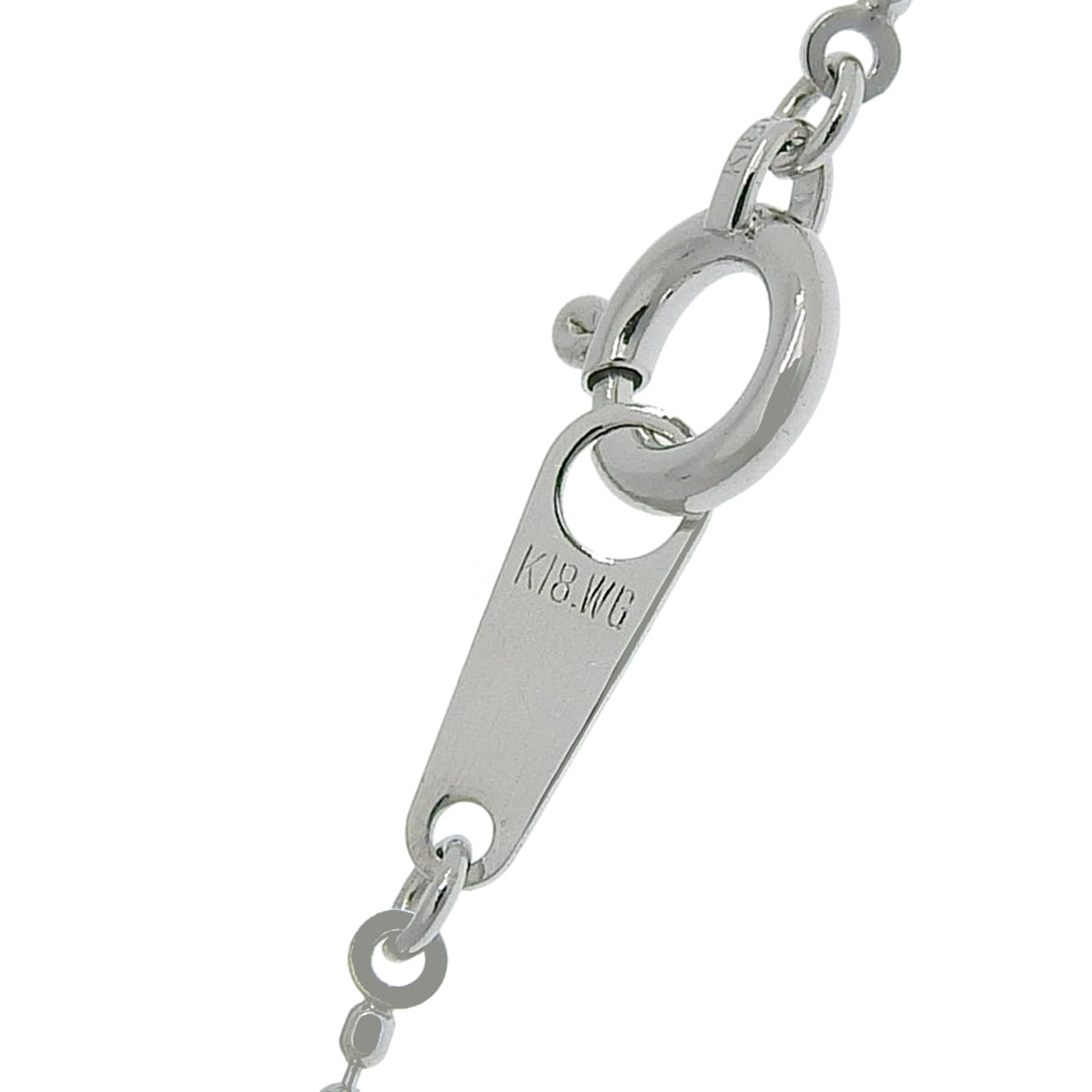 3連エメラルドネックレス E1.43 ホワイトゴールド K18WG 2.4g