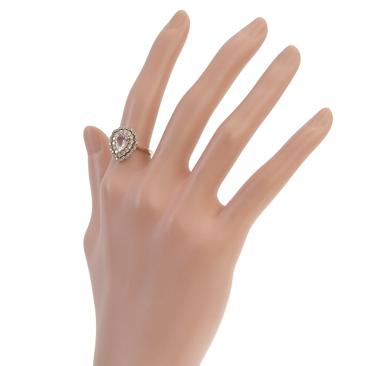 Morganite Ring M0.90/D0.52 Pink Gold K18PG 3.9g