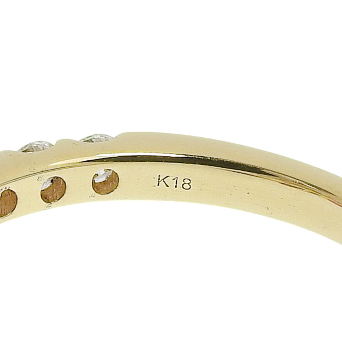 クローバー トルマリンリング PT1.50/D0.40 イエローゴールド K18YG 3.1g