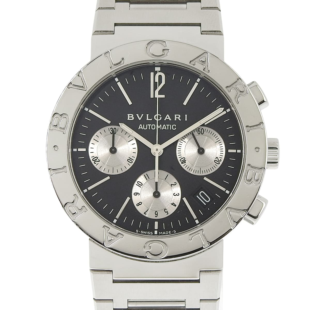 Bvlgari Bvlgari Chronograph BB38SSCH SS Black Automatic Men's Watch