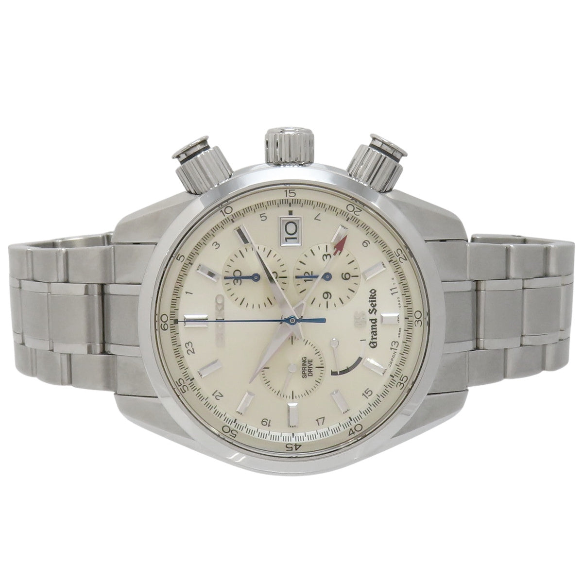 スプリングドライブ クロノグラフGMT SBGC001 SS シルバー メンズ