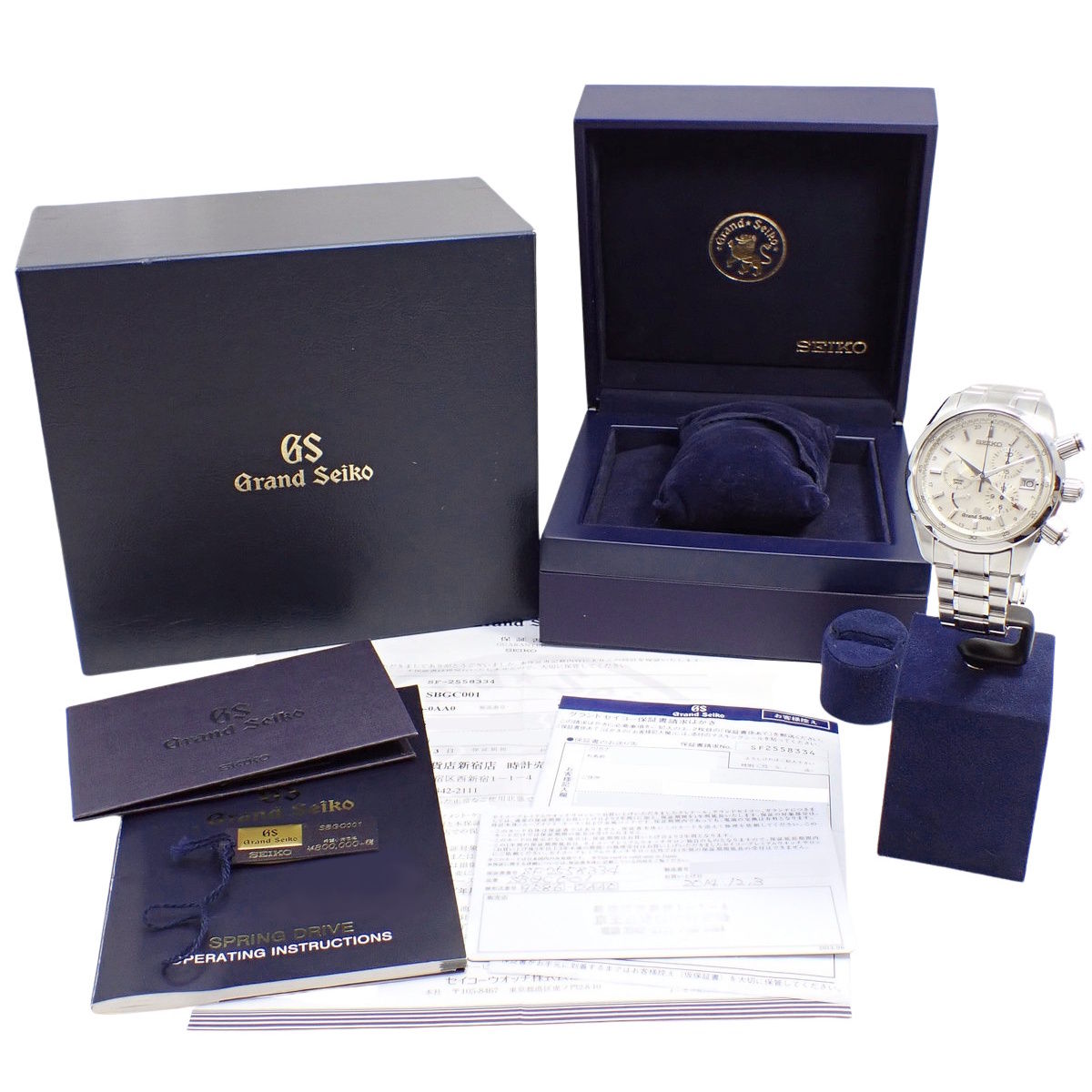 Spring Drive Chronograph GMT SBGC001 SS 银色 男士腕表