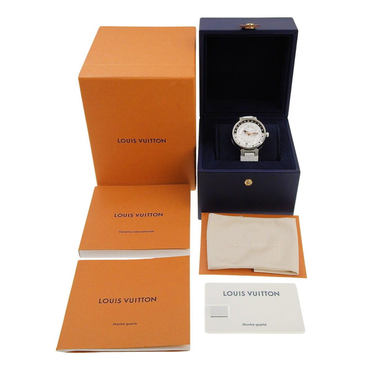 Tambour Moon Dual Time MM 12PD QA108 SS/Rubber Diamond Indexes Quartz Ladies