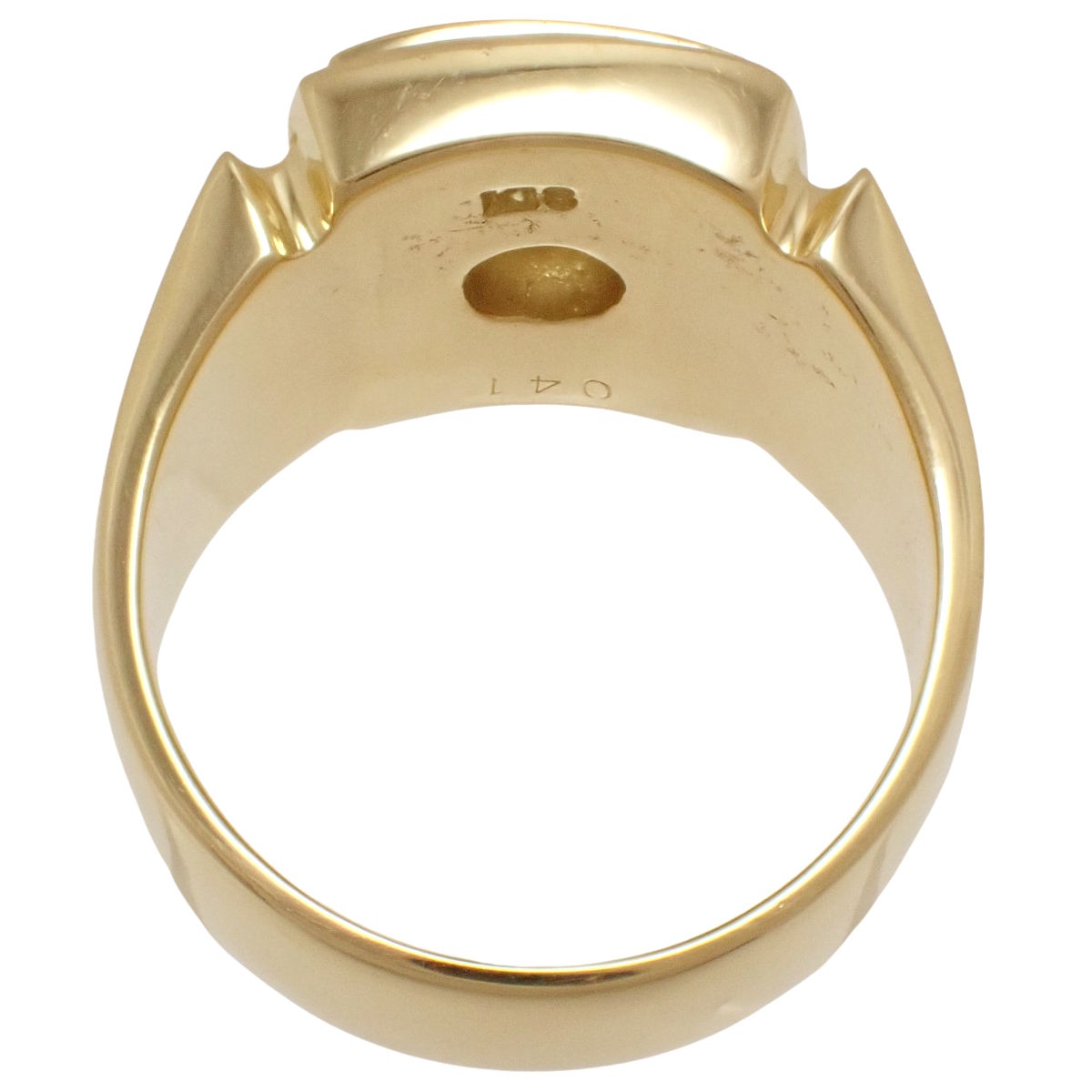 钻石印章戒指,D0.41,18K黄金,20.3克