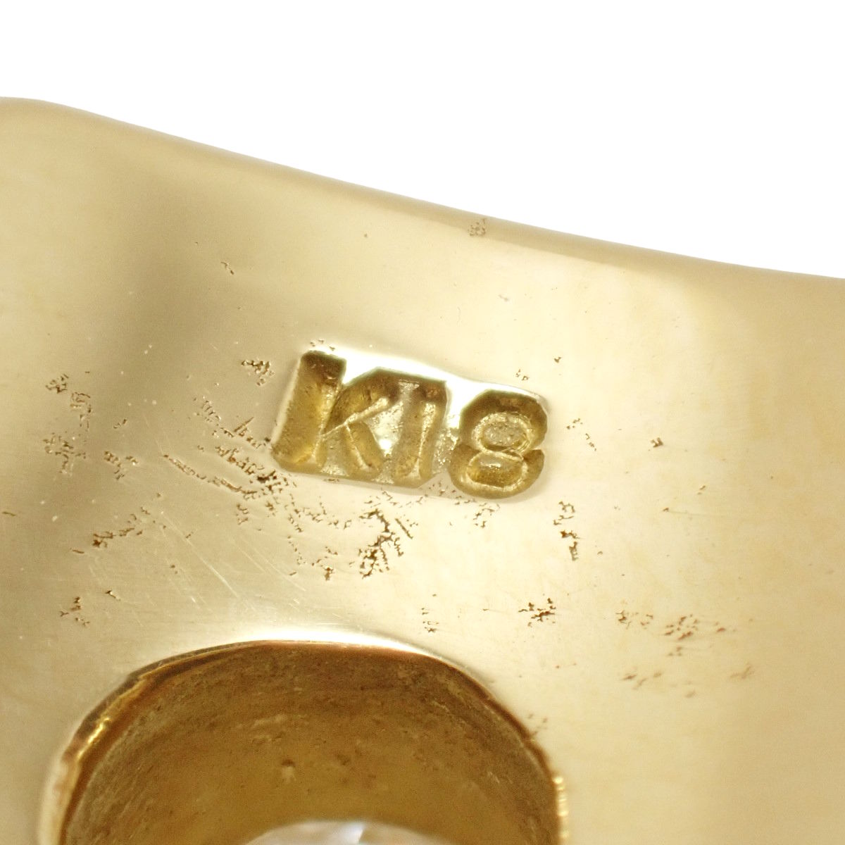 钻石 印台戒指 D0.41 黄金 K18YG 20.3g