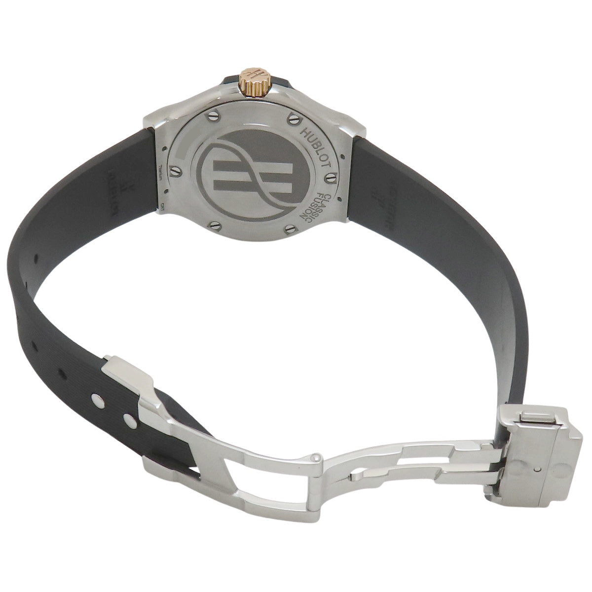 クラシックフュージョン チタニウム キングゴールド 581.NO.1181.RX TI/PG/ラバー ブラック クオーツ レディース