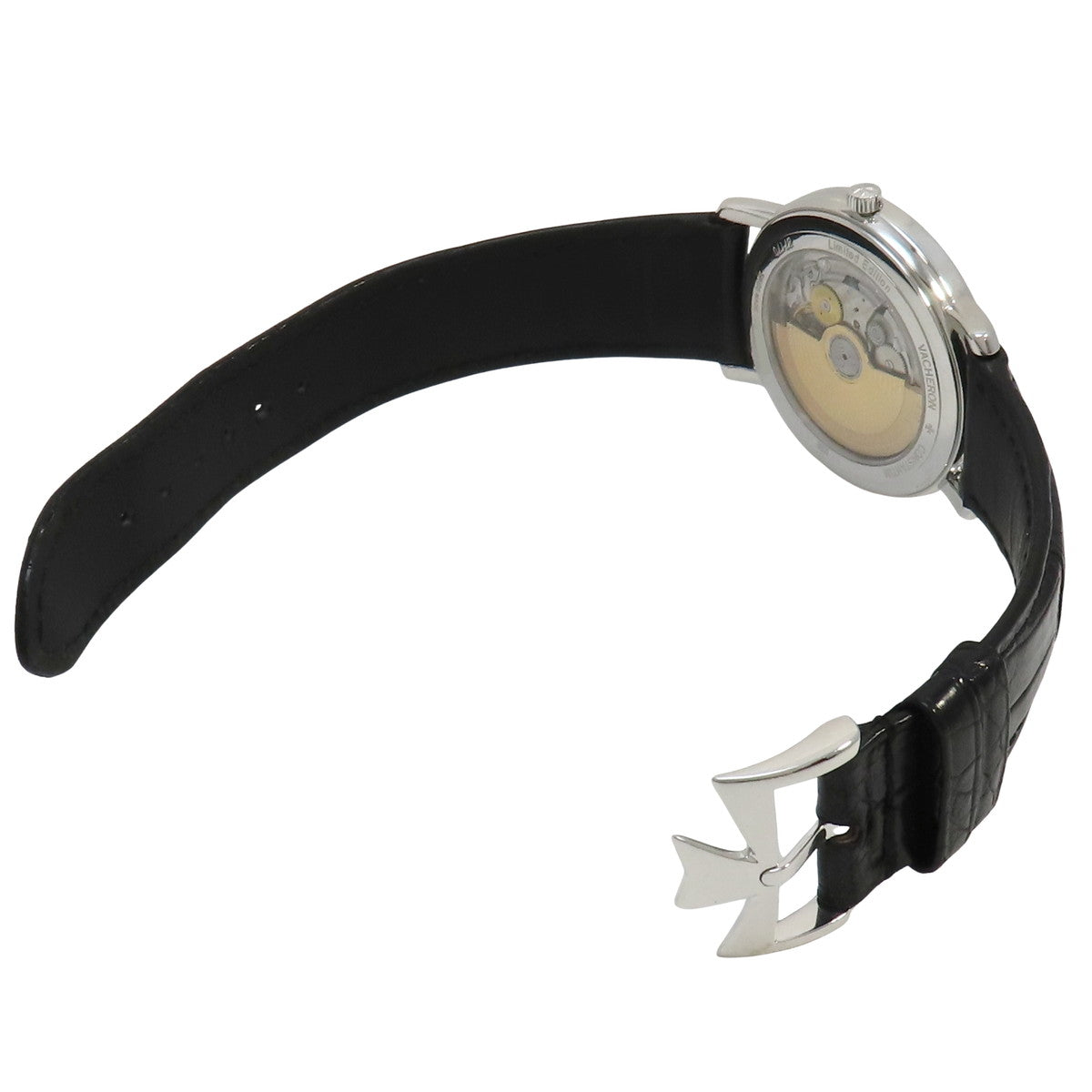 Patrimony 87170/000G-9237 White Gold/Leather Automatic Men's Watch