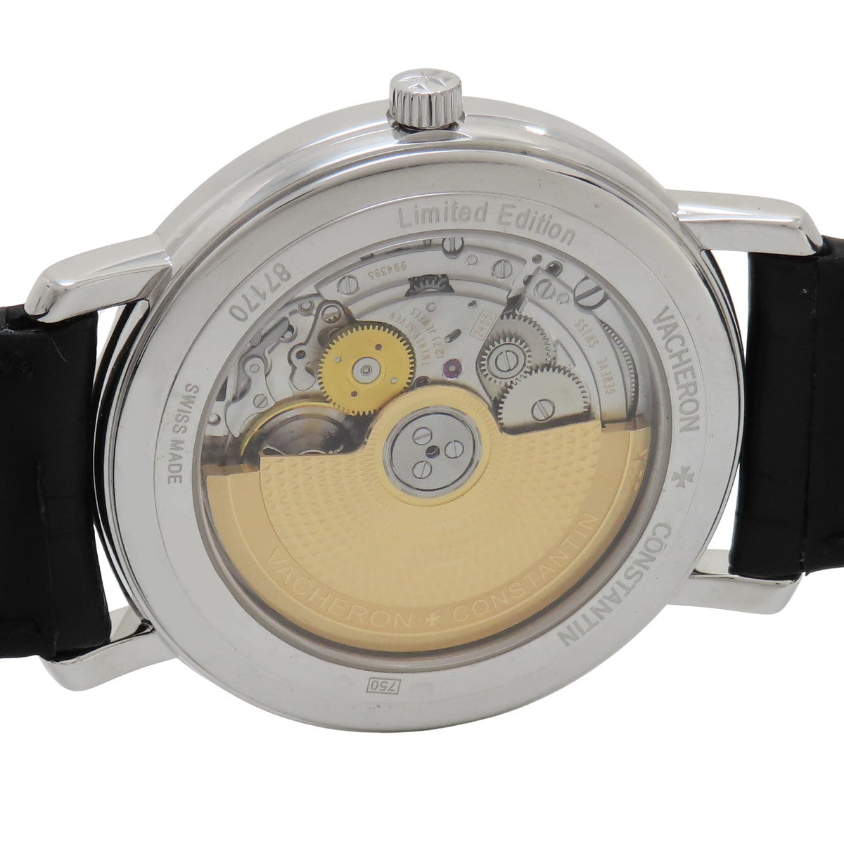 Patrimony 87170/000G-9237 White Gold/Leather Automatic Men's Watch