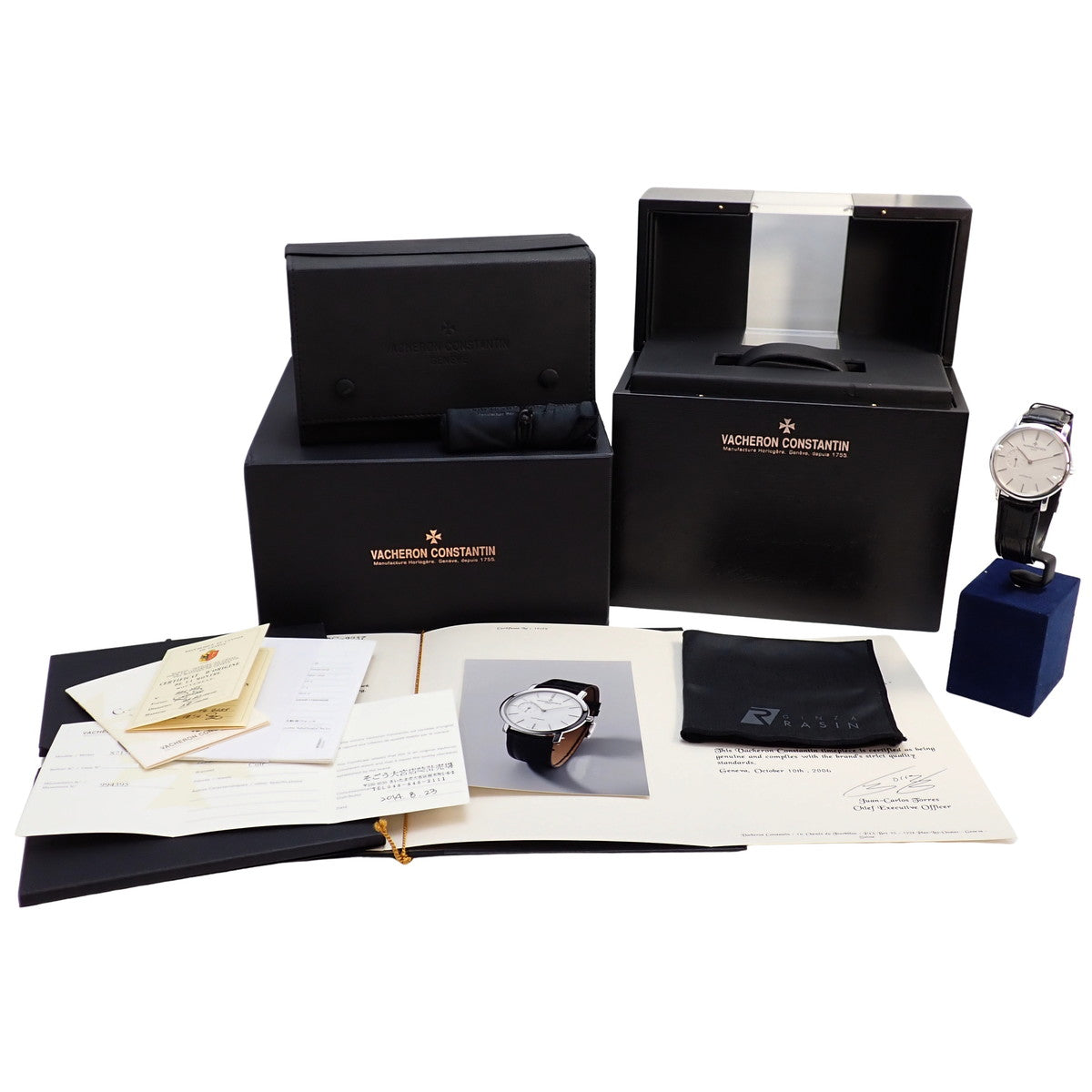 Patrimony 87170/000G-9237 White Gold/Leather Automatic Men's Watch