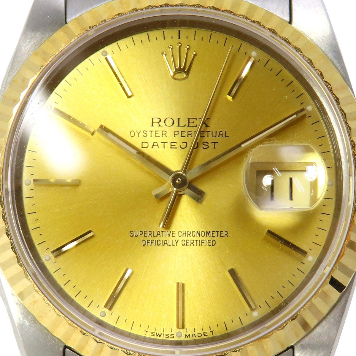 デイトジャスト 16233 S番 シャンパン 自動巻き メンズ