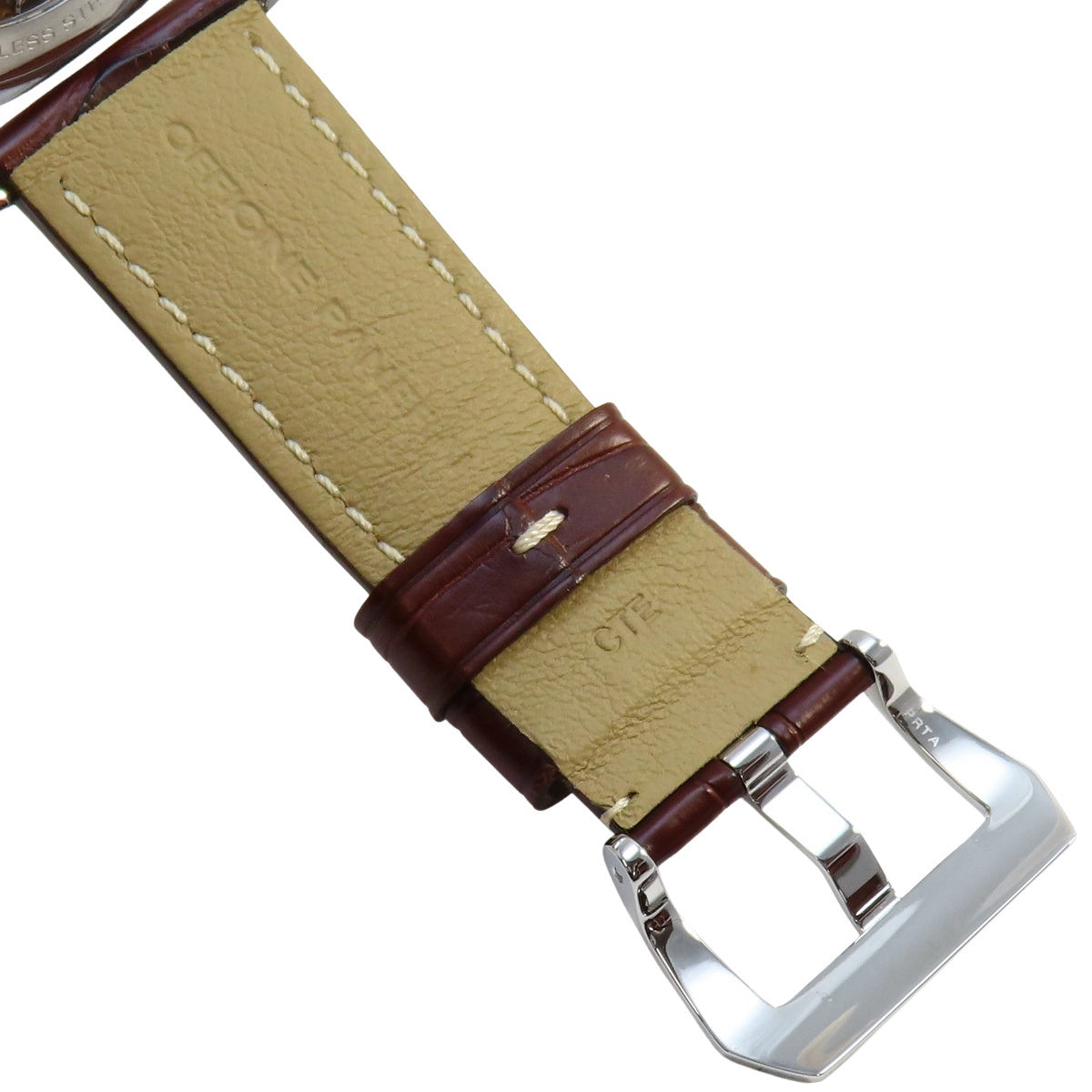 ルミノール ベース PAM00112 SS/革 ブラック 手巻き メンズ