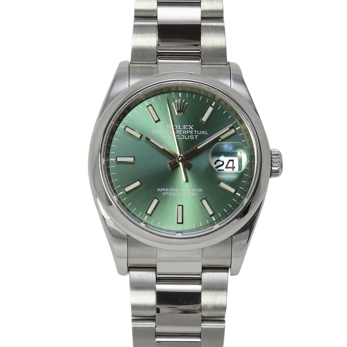 Datejust 36 126200 不锈钢随机编号薄荷绿自动机械男士腕表
