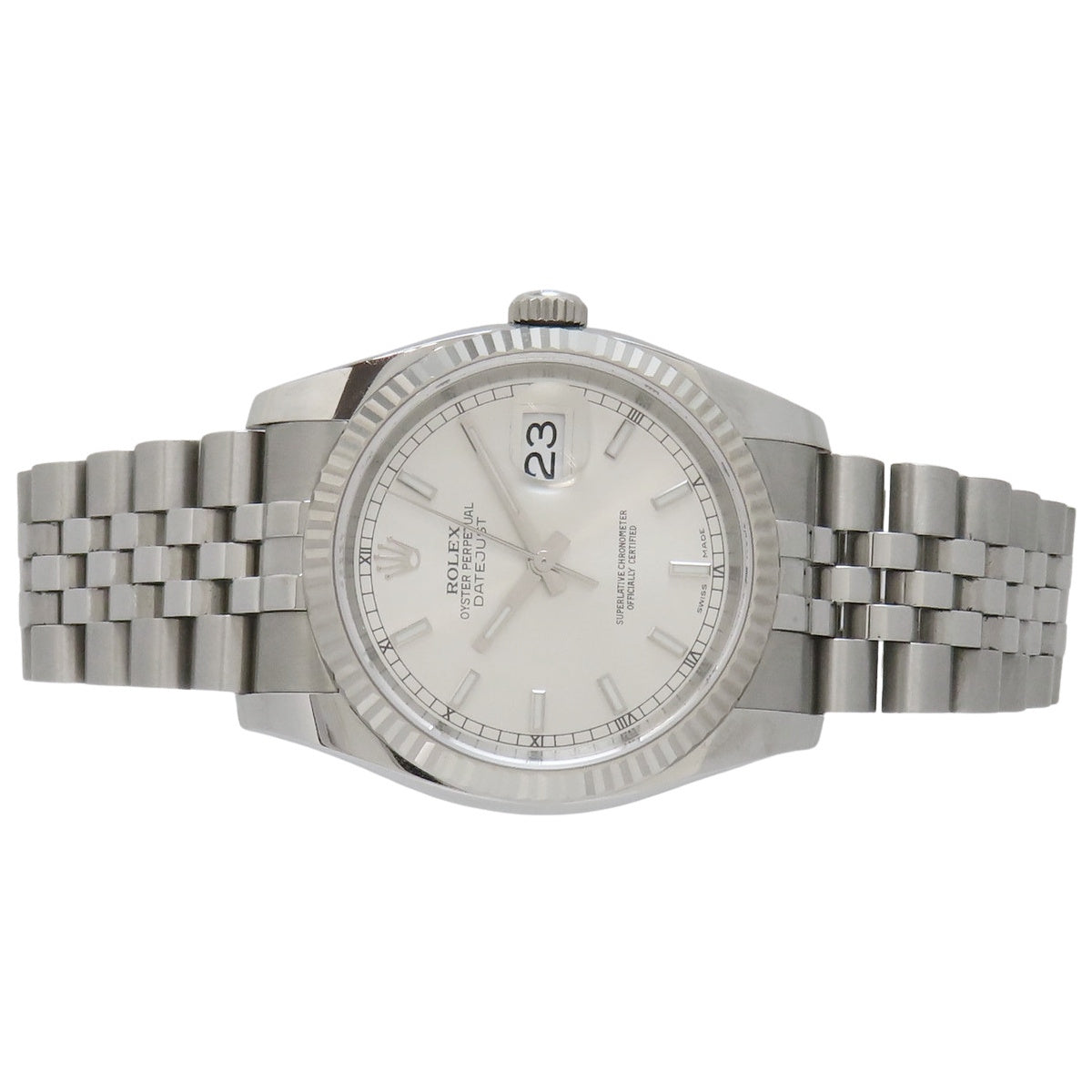 デイトジャスト 116234 WG/SS ランダム番 シルバー 自動巻き メンズ