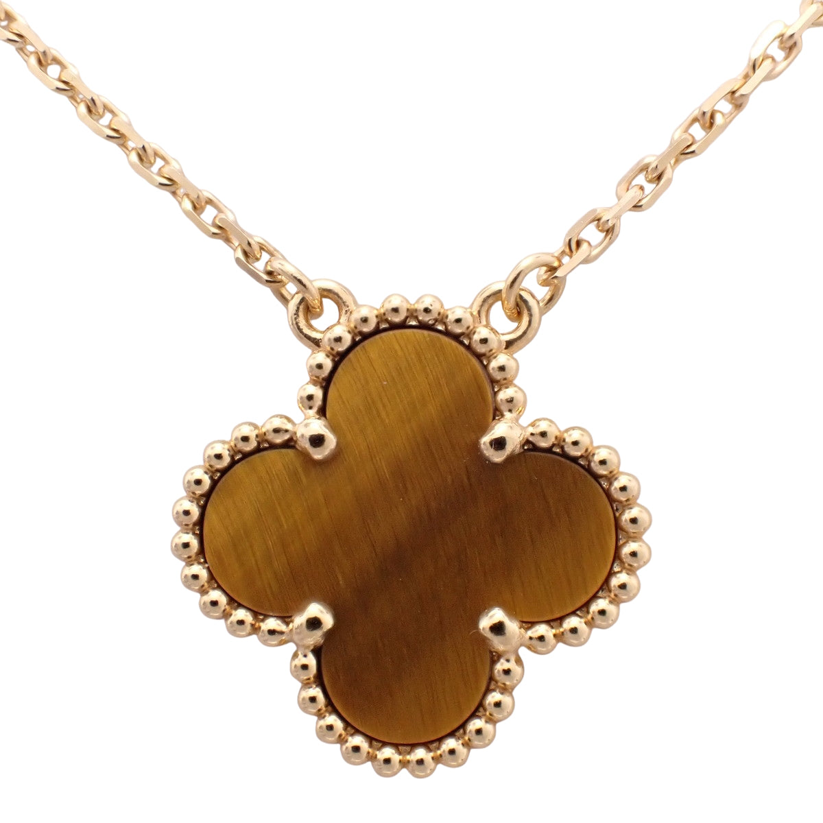 ヴィンテージ アルハンブラ ペンダント タイガーズアイ イエローゴールド K18YG 5.4g