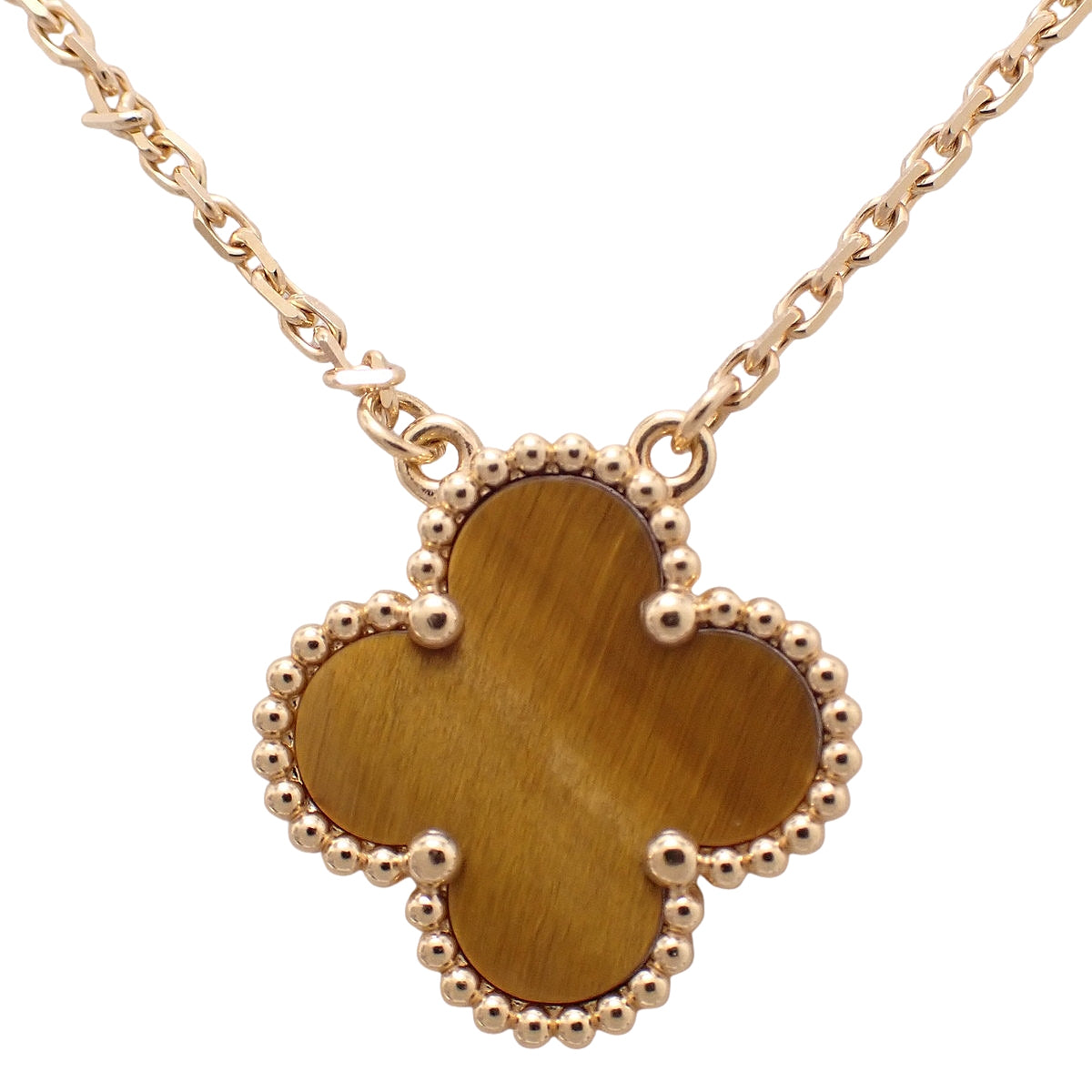 ヴィンテージ アルハンブラ ペンダント タイガーズアイ イエローゴールド K18YG 5.4g