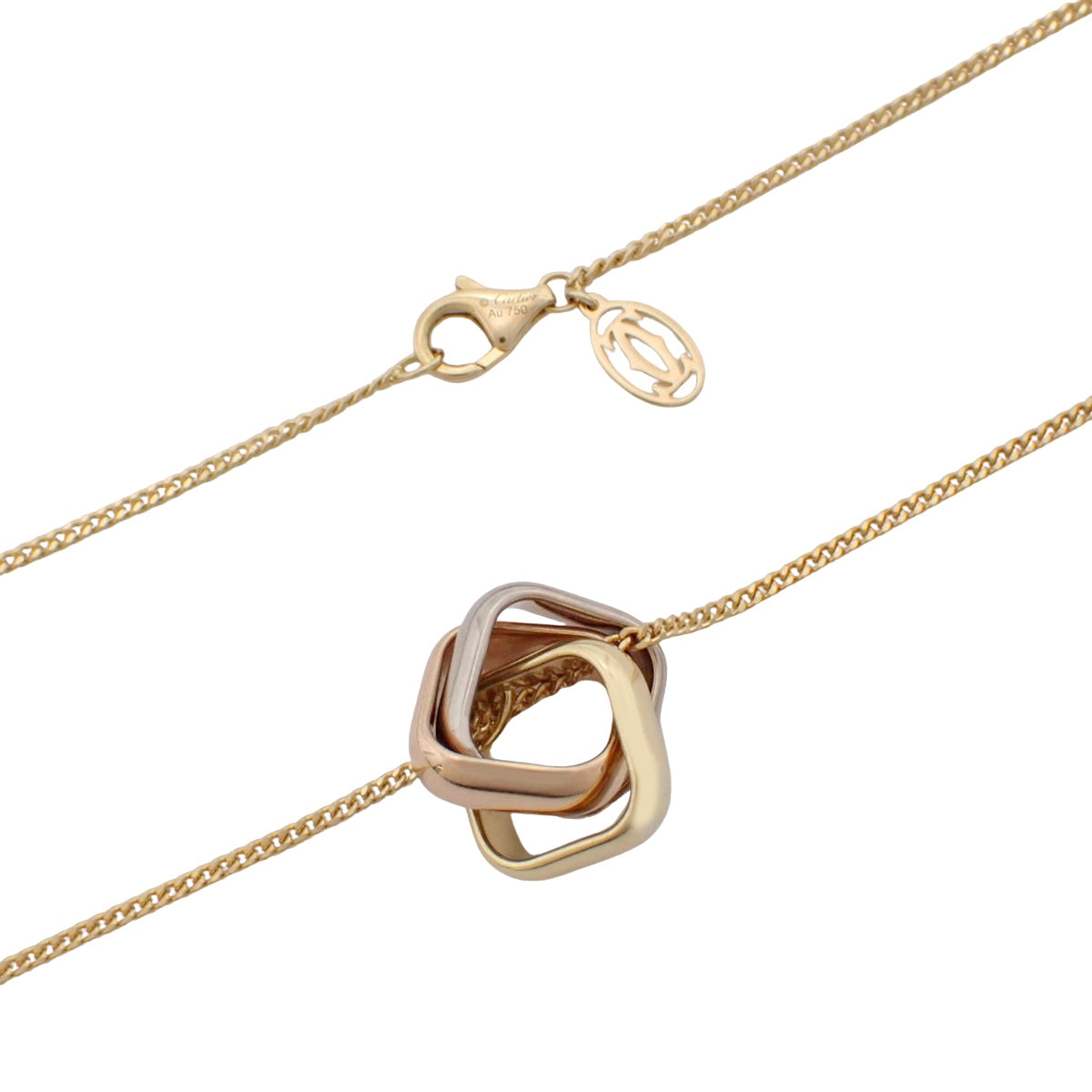 三位一体垫形吊坠,18K黄金(18K黄金、18K玫瑰金、18K白金、18K白金) - 10.4克