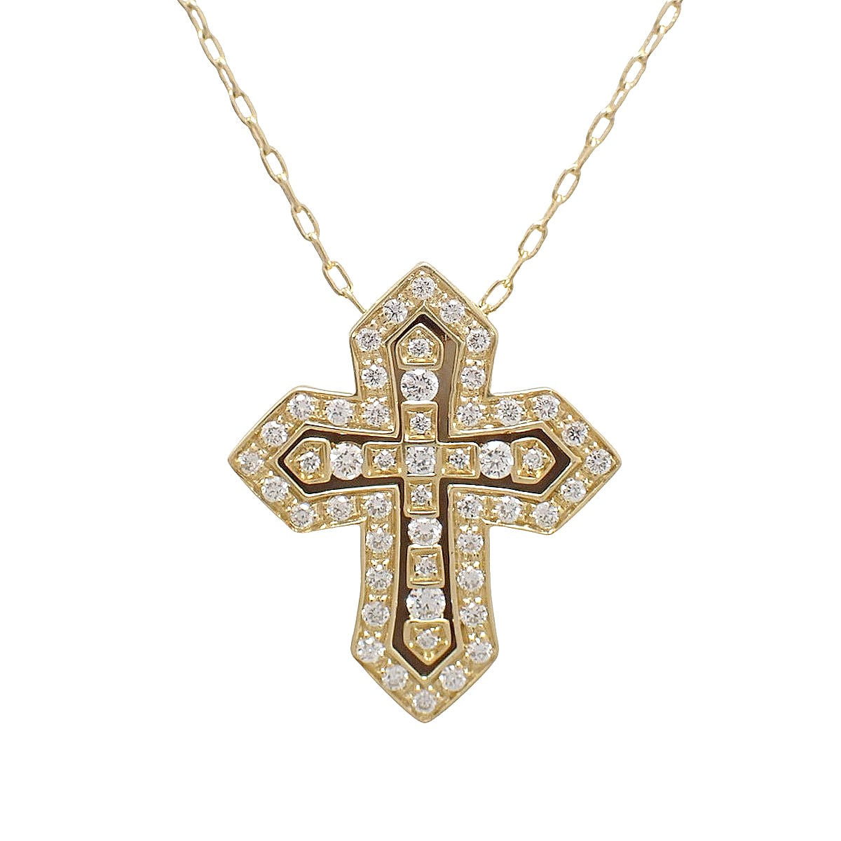 Belle Époque 皇冠项链,镶钻,18K 黄金,7.1 克