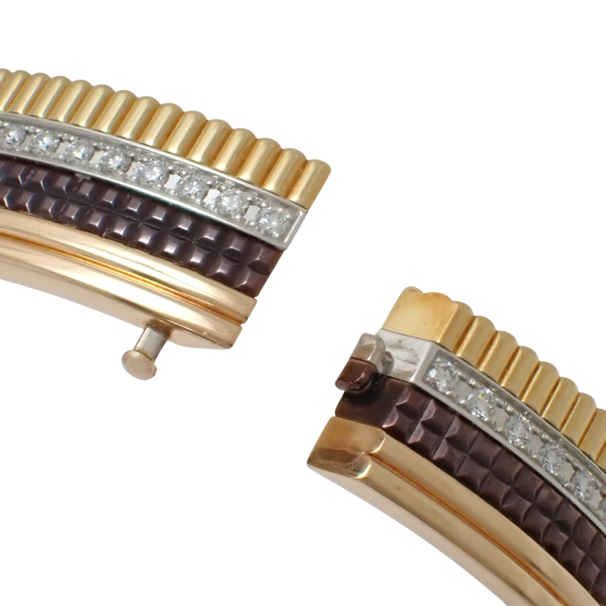 Quatre Classic Bangle Diamond Yellow Gold White Gold Pink Gold 18K 51.8g