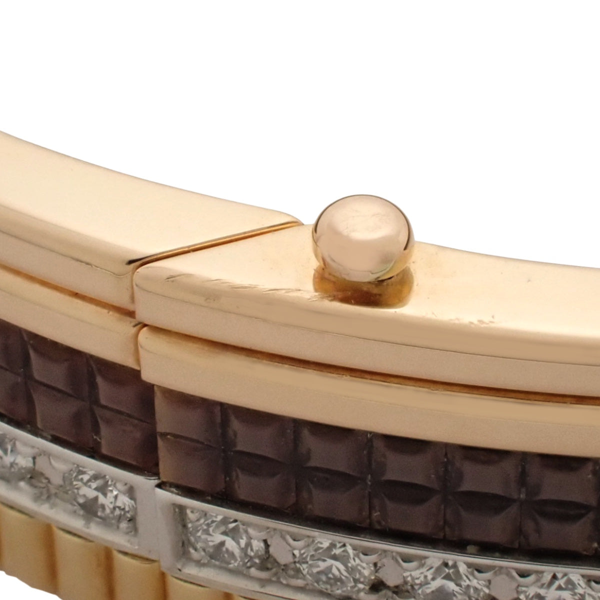 Quatre经典款手镯,镶钻,黄金、白金、粉金,18K金,51.8克