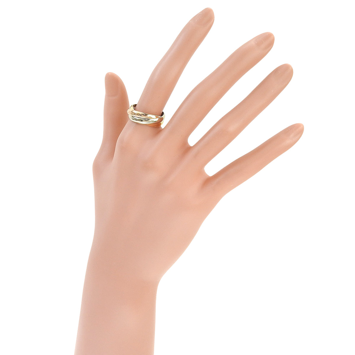 les must de Cartier 三色金戒指 K18YG PG WG 54号 7.7g